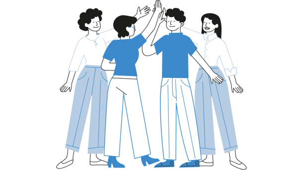 Man climbing up a ladder into an attic shaped as a person's head showcasing the desire to explore other perspectives and be empathetic